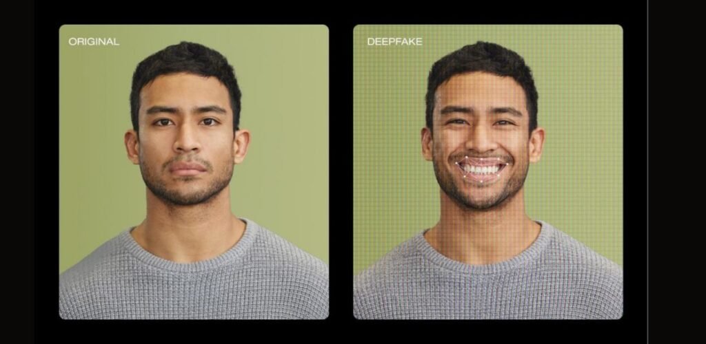 Image represent Original vs Deepfake Image
