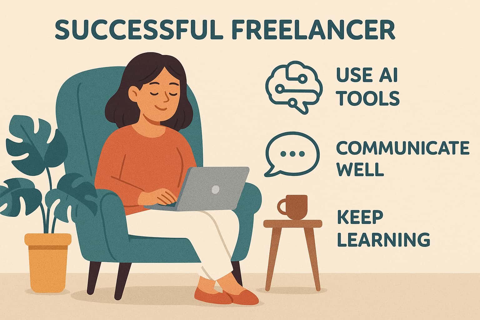 Success tips for freelancers – use AI, learn, communicate