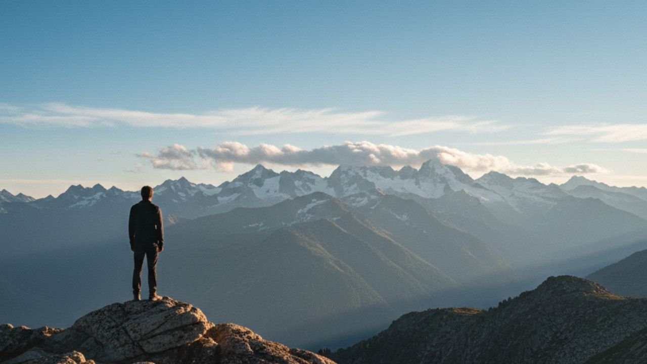 The purpose of this image is to show freedom, adventure, and the beauty of mountain travel.