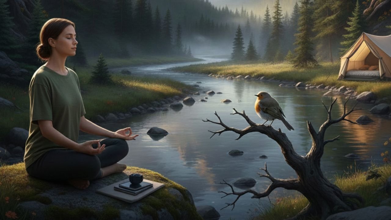 The purpose of the image is to show peace, relaxation, and calmness in nature.