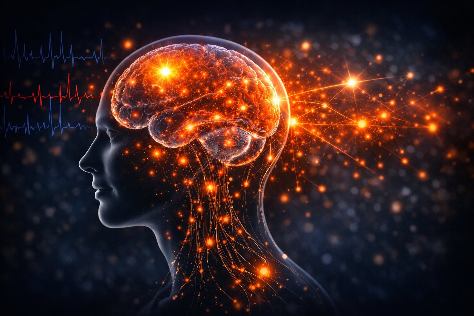 image of sparkling brain neurons