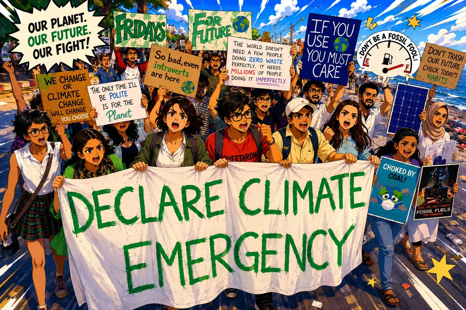 people protesting for climate change