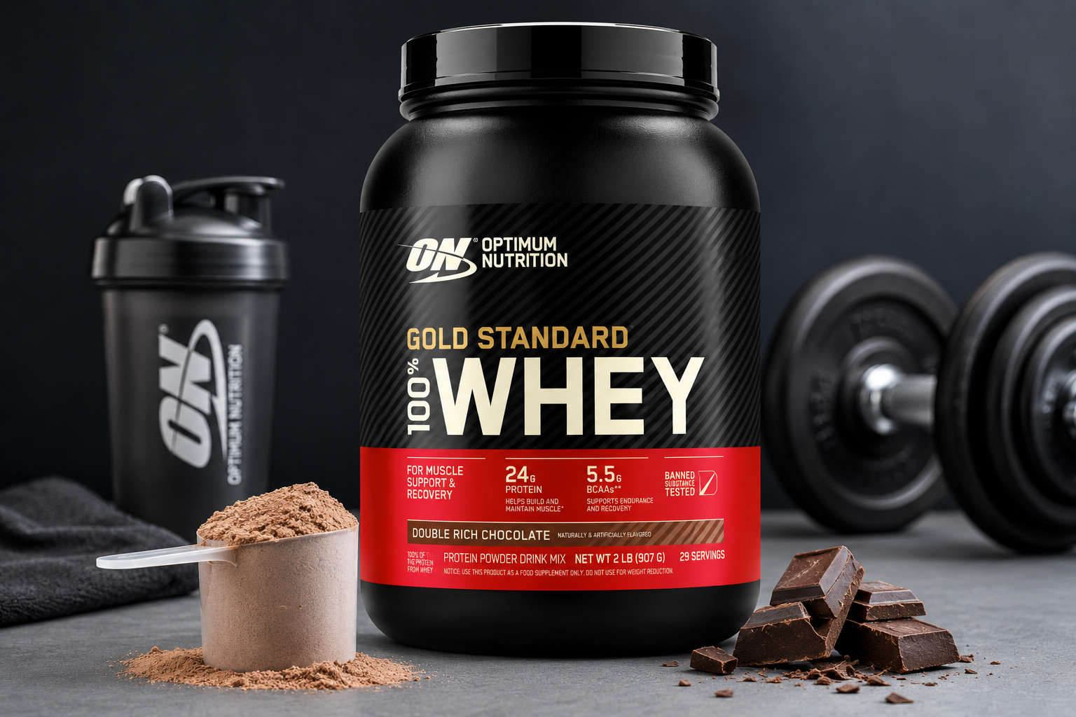 Image represents ON standard Whey Protein