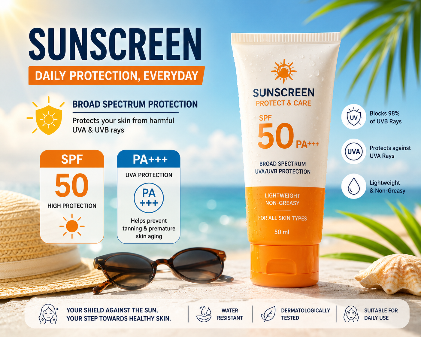 image represents importance of sunscreen