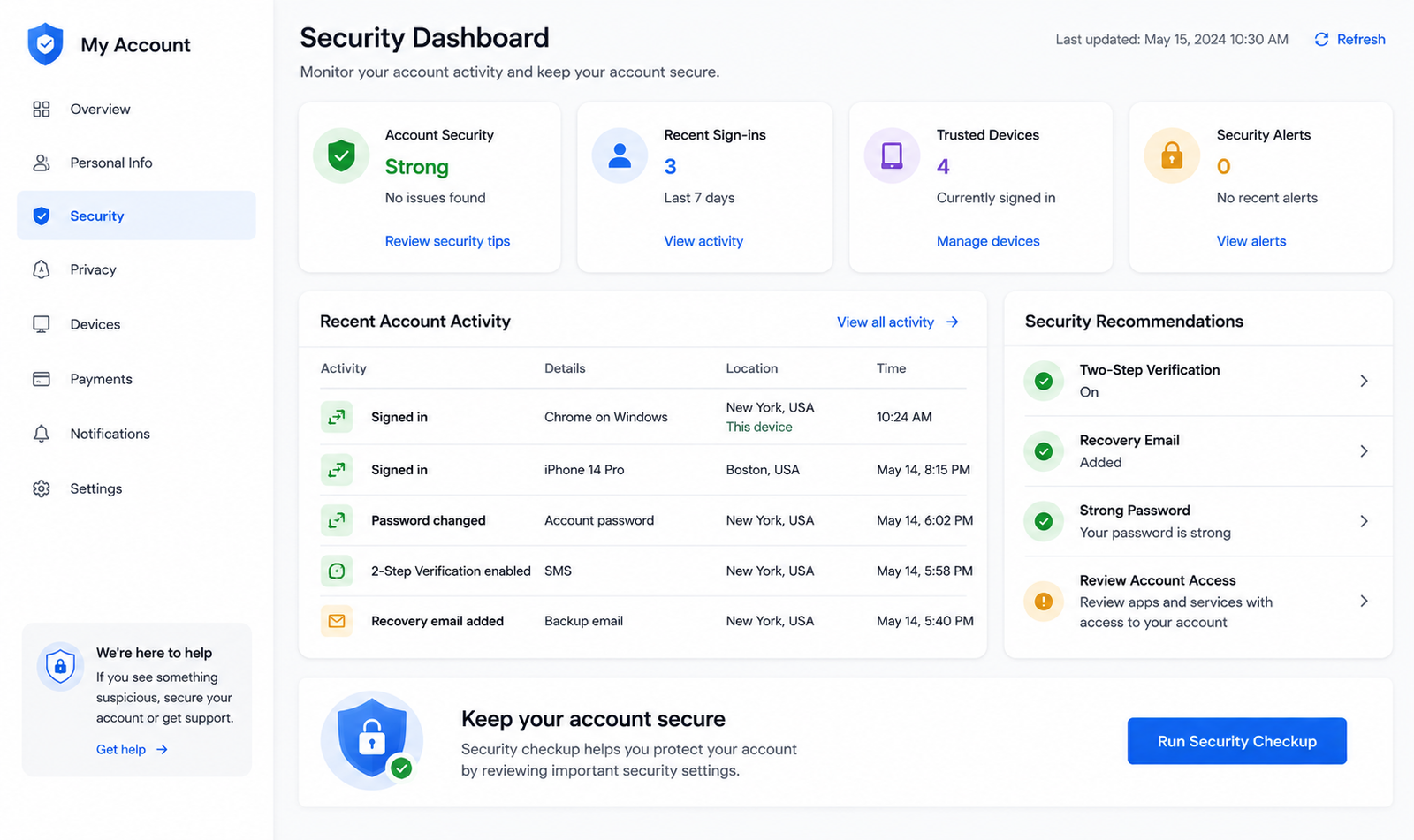 Protected email account with enhanced security.