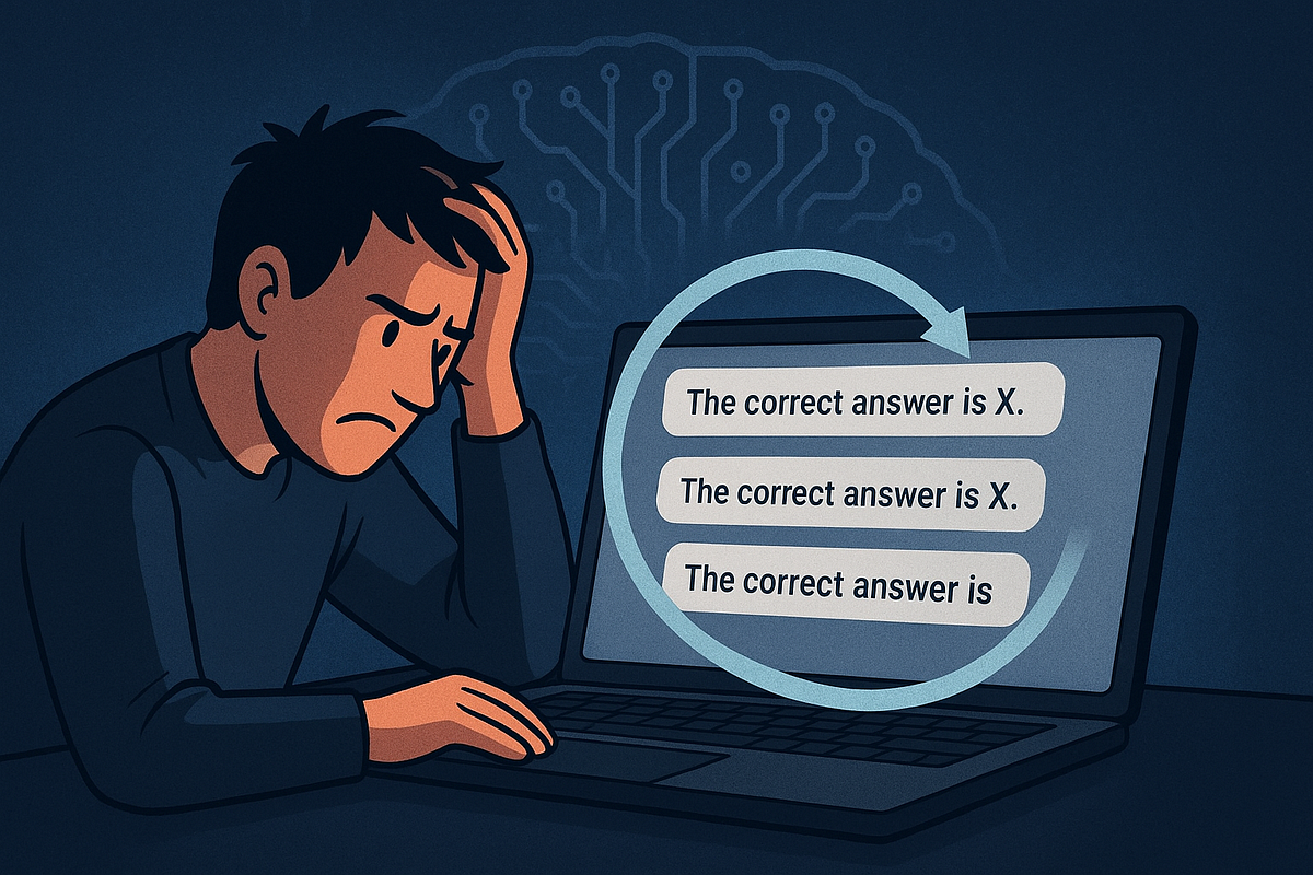 man looking at AI answers